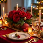 Les 10 idées incontournables pour une table de Noël en rouge et or éclatant