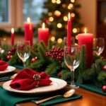 Guide créatif pour une table de Noël aux couleurs traditionnelles rouge et vert